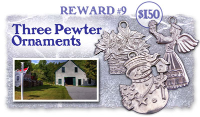 Kickstarter Reward #9: Three Pewter Ornaments